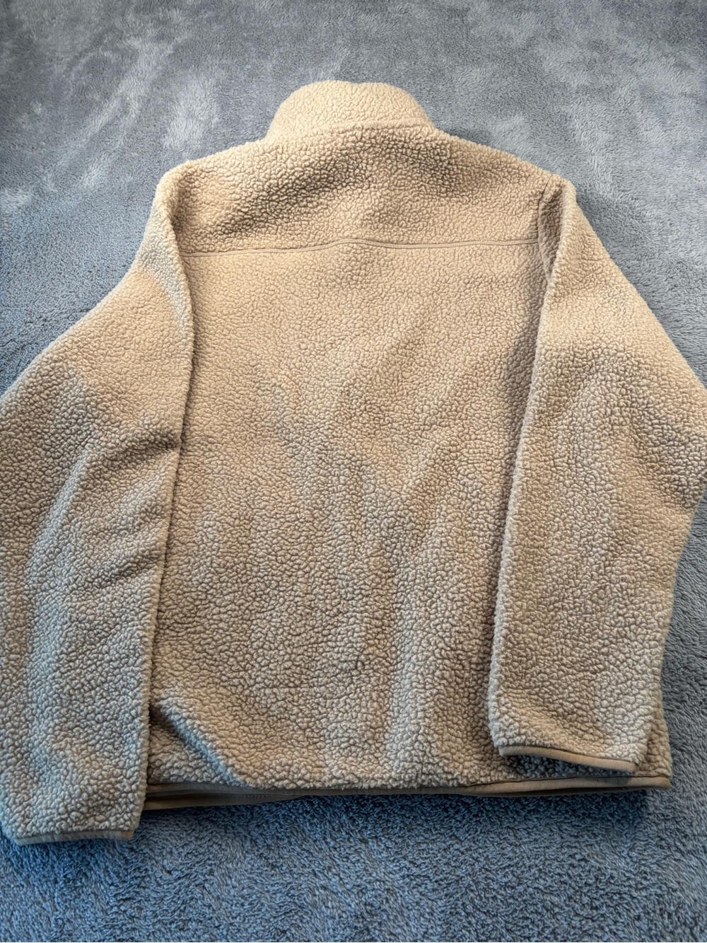 Men's Taupe Sherpa Full-Zip Jacket - Picture 4 of 5